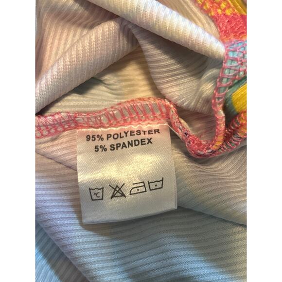 NWOT Vintage Look Mod Abstract Print Women's Halter Top Back Ties Size Large - Picture 3 of 5